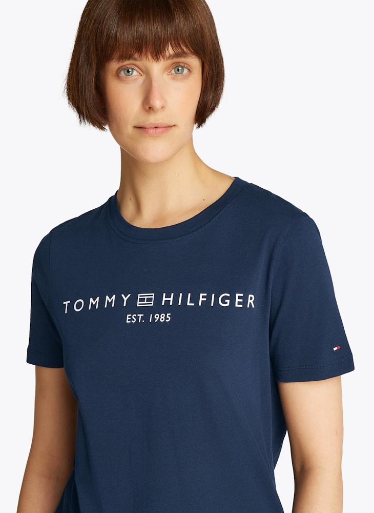 تومي هيلفيغر تيشيرت بياقة دائرية برسومات - Image 3